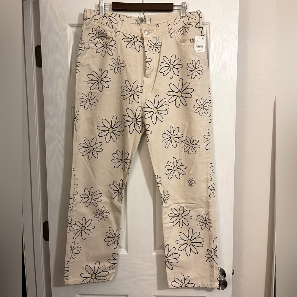 Free People Wren Jeans Pant Floral Daisy